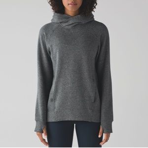 Lululemon Fleece Please Pullover Hoodie Sweatshirt Grey Size 6